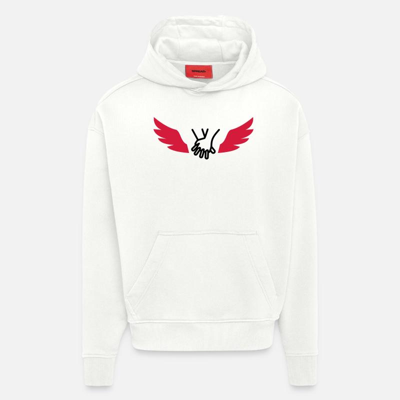 Secourisme / Secouriste / Secours / Secourir - Sweat à capuche bio épais oversize fabriqué en UE - OFF WHITE
