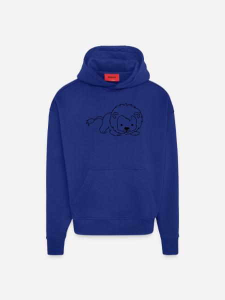 kleiner_loewe_01 - Hoodie- made by SPREAD  - OFF WHITE