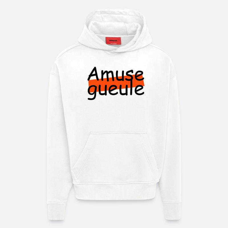 Amuse gueule - Sweat à capuche bio épais oversize fabriqué en UE - OFF WHITE