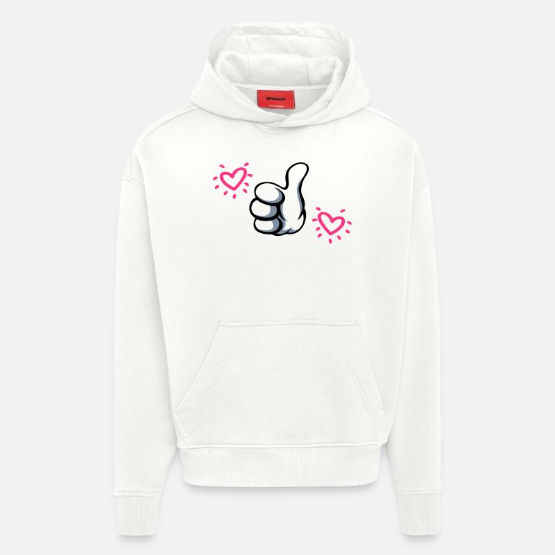 ELUE meilleure maman - Sweat à capuche bio épais oversize fabriqué en UE - OFF WHITE