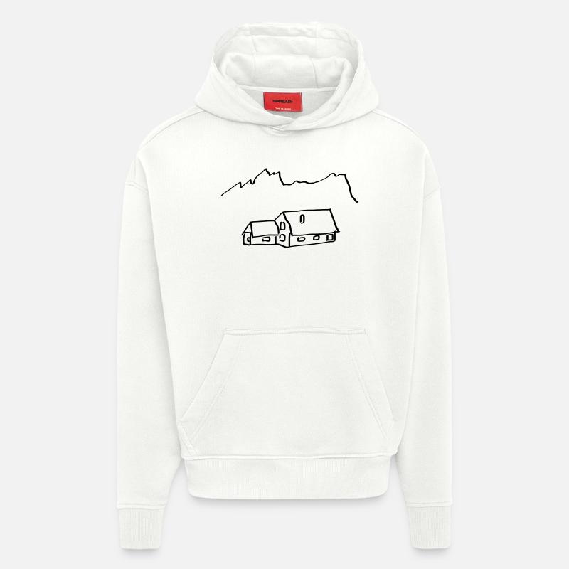 Berghütte - Hoodie- made by SPREAD  - OFF WHITE