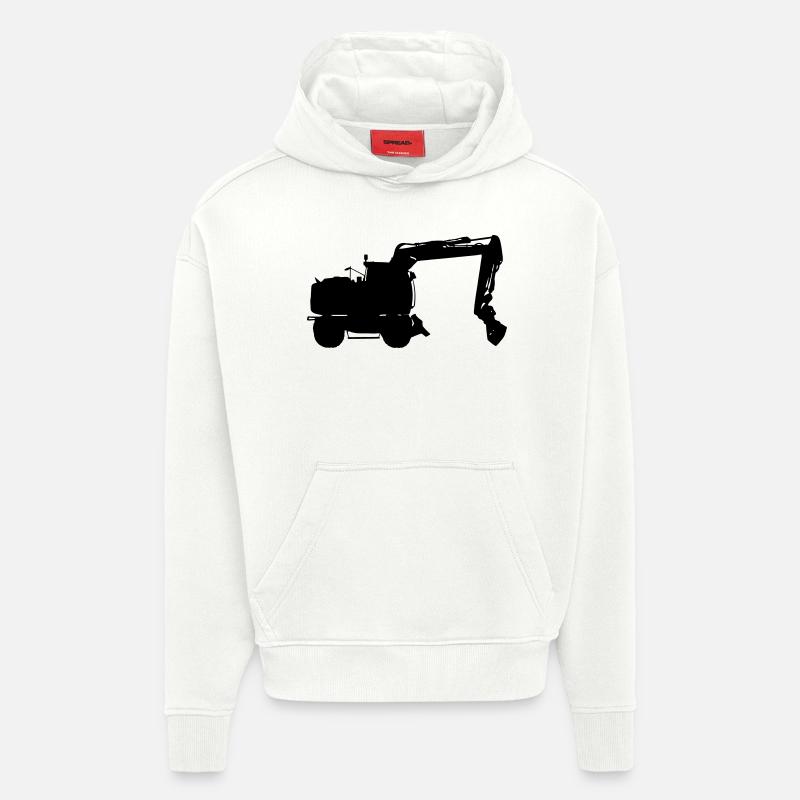 Pelles - Sweat à capuche bio épais oversize fabriqué en UE - OFF WHITE