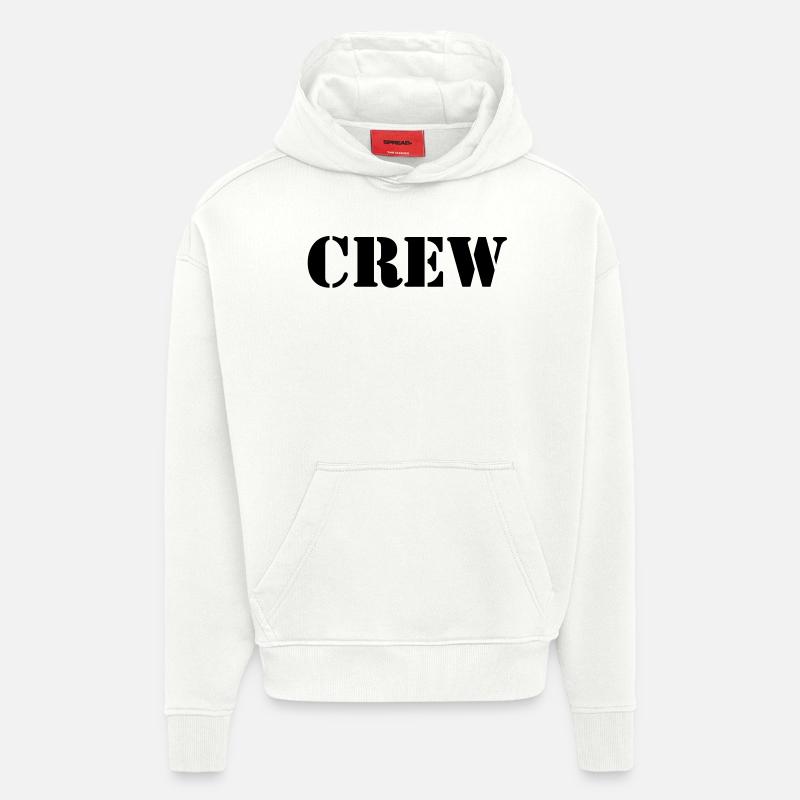 Crew - Sweat à capuche bio épais oversize fabriqué en UE - OFF WHITE
