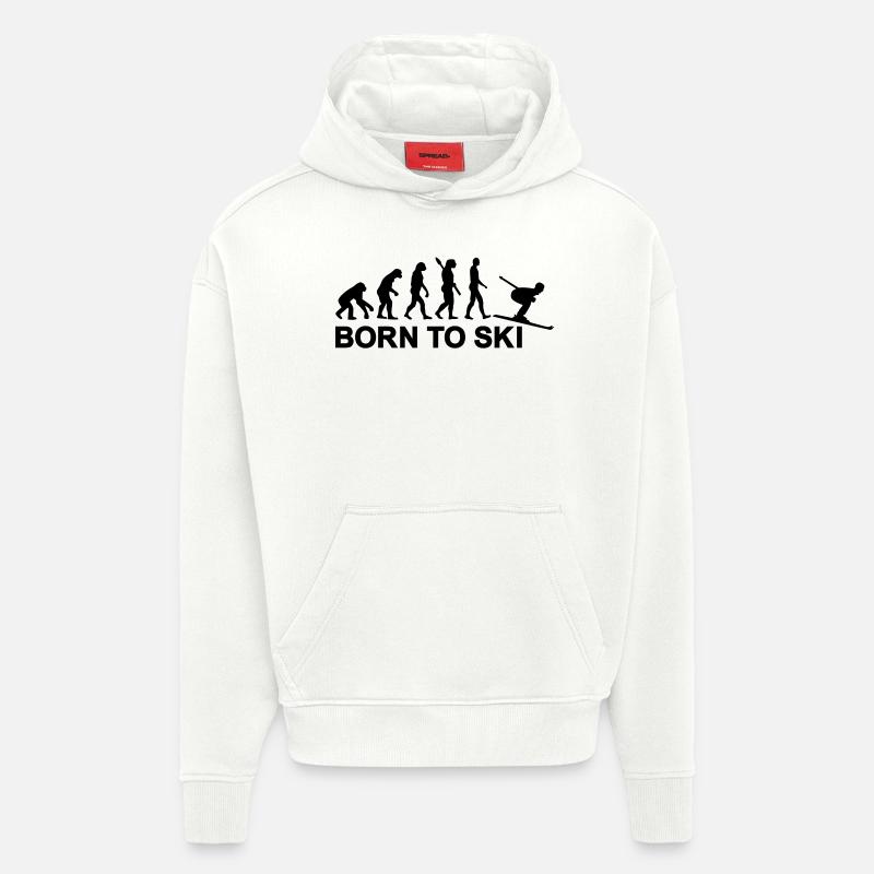 Evolution Ski - Hoodie- made by SPREAD  - OFF WHITE
