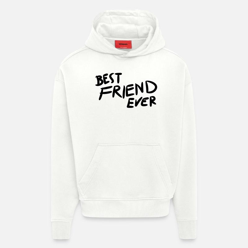 Meilleure amie jamais - Sweat à capuche bio épais oversize fabriqué en UE - OFF WHITE