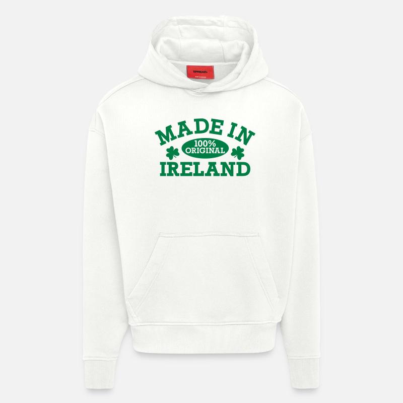 Made in Ireland - Sweat à capuche bio épais oversize fabriqué en UE - OFF WHITE