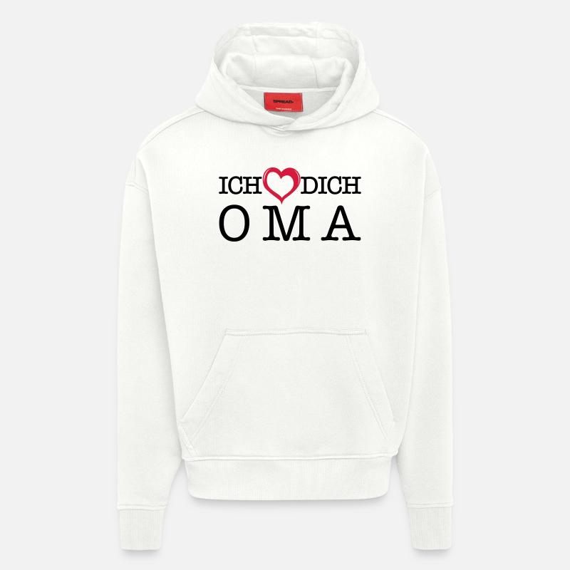 Ich liebe dich oma - Hoodie- made by SPREAD  - OFF WHITE
