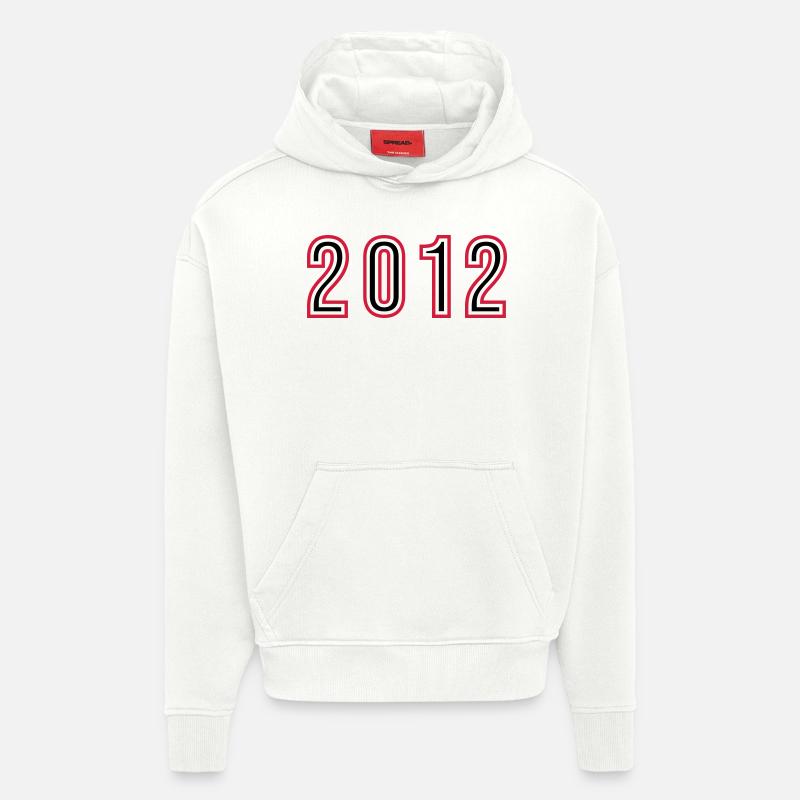Numéro de l’année 2012 - Sweat à capuche bio épais oversize fabriqué en UE - OFF WHITE