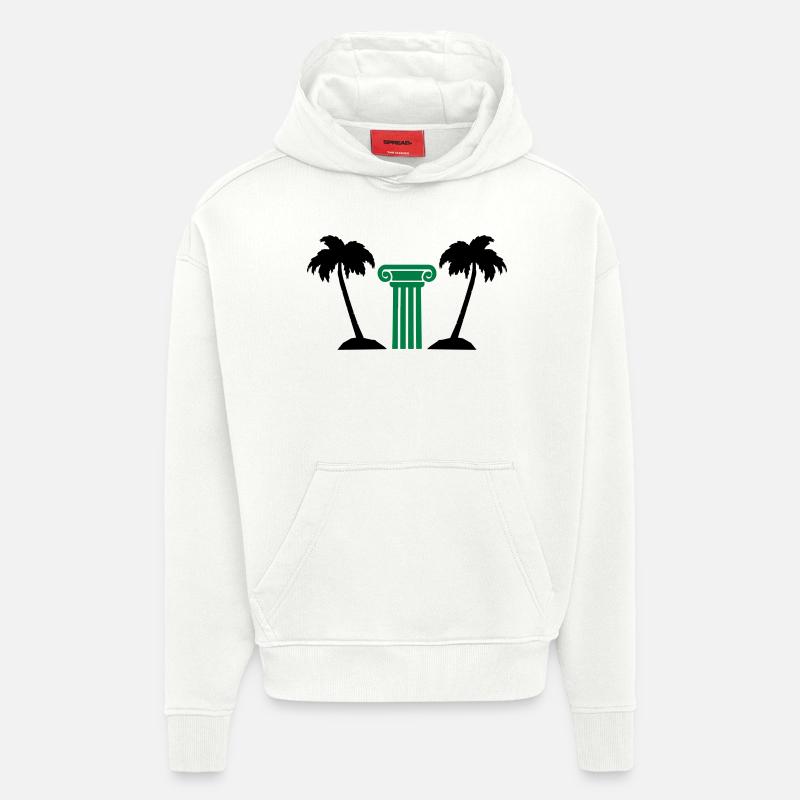 palmen säule - Hoodie- made by SPREAD  - OFF WHITE