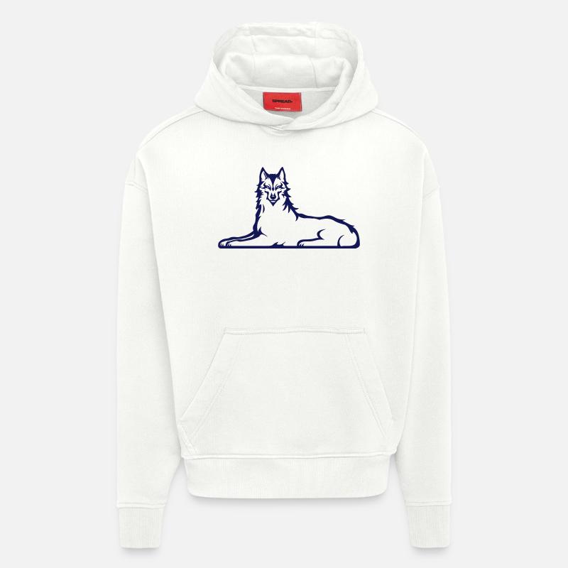 Ausgabe Tschetschenischer Wolf 2025 - Hoodie- made by SPREAD  - OFF WHITE