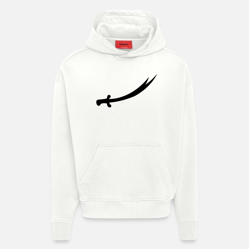 Hz Ali Kilinc - Sweat à capuche bio épais oversize fabriqué en UE - OFF WHITE