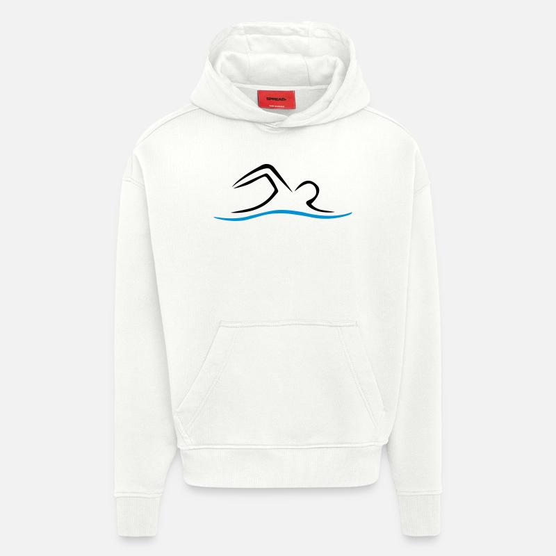 NAGE - Sweat à capuche bio épais oversize fabriqué en UE - OFF WHITE