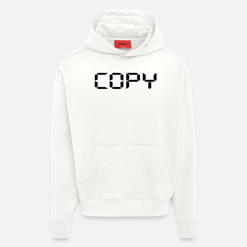 Copy - Copy and Paste - Sweat à capuche bio épais oversize fabriqué en UE - OFF WHITE