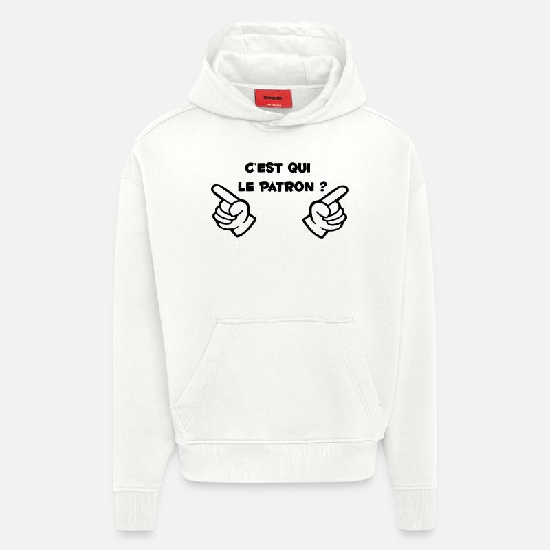 cest_qui_le_parton? Chef-an-Kopf - Hoodie- made by SPREAD  - OFF WHITE