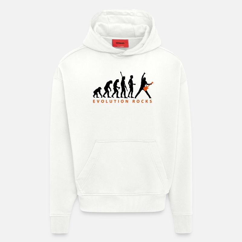 evolution_guitar_112013_c_2c - Hoodie- made by SPREAD  - OFF WHITE