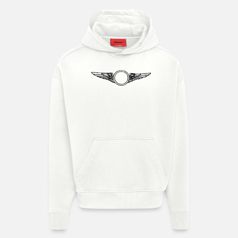 wing_vec_1 fr - Sweat à capuche bio épais oversize fabriqué en UE - OFF WHITE