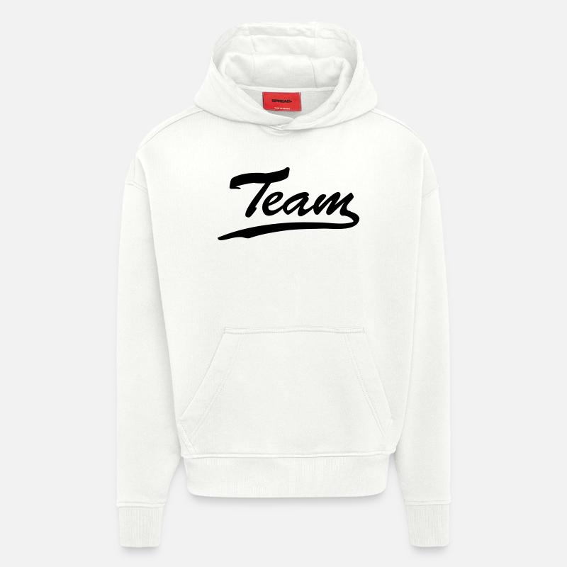 team - Hoodie- made by SPREAD  - OFF WHITE