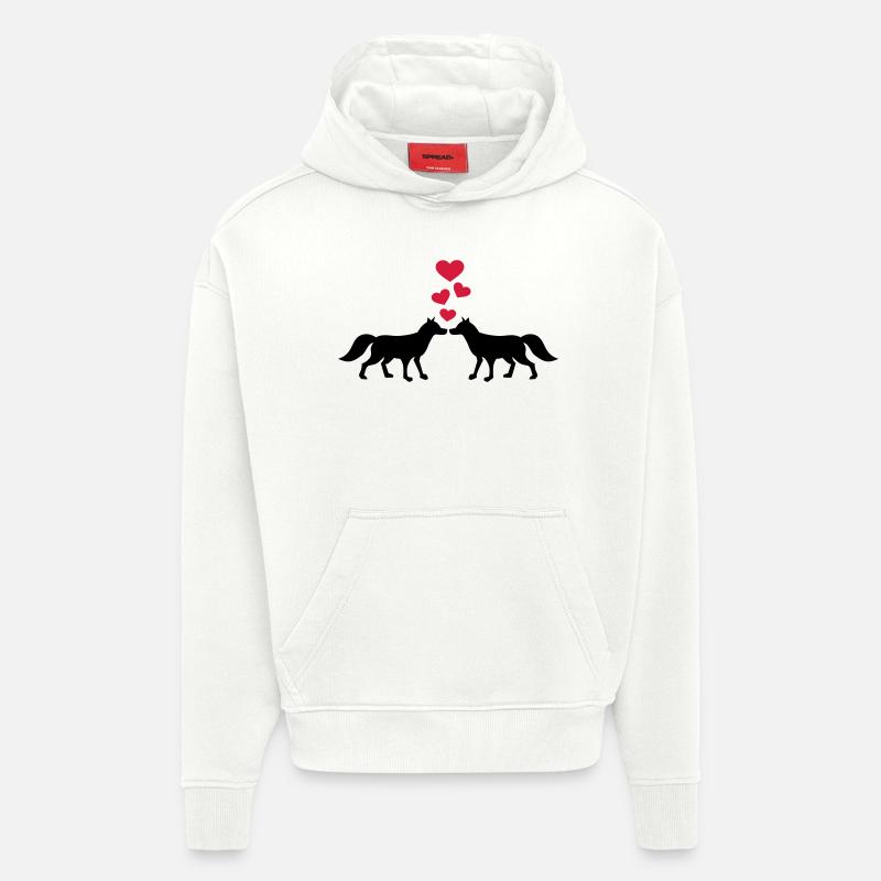 Renard - Sweat à capuche bio épais oversize fabriqué en UE - OFF WHITE