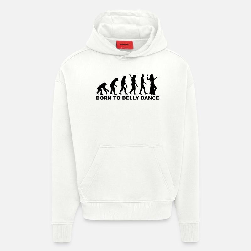 Evolution belly dance - Sweat à capuche bio épais oversize fabriqué en UE - OFF WHITE