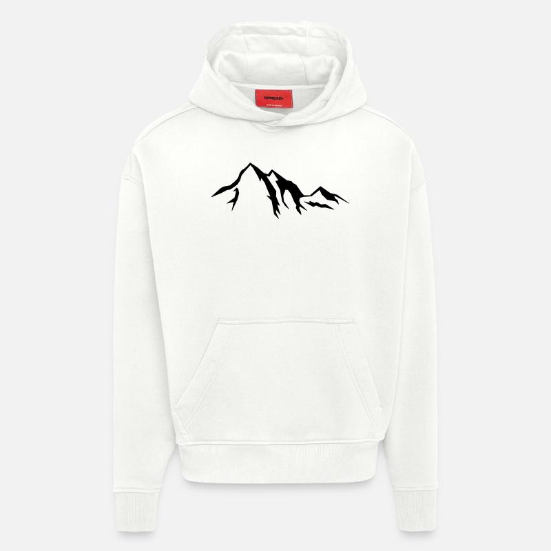 mountains_01 - Hoodie- made by SPREAD - OFF WHITE