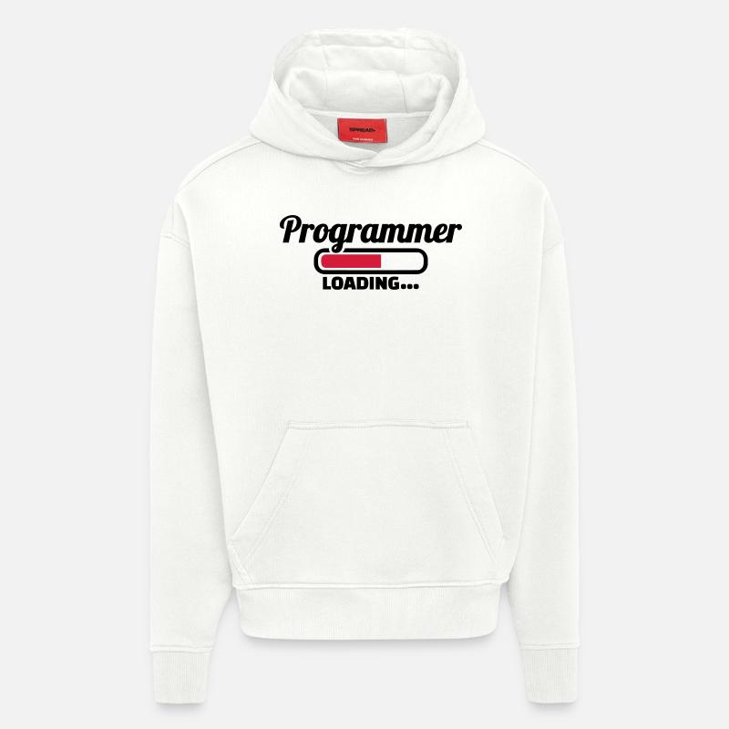Programmeur - Sweat à capuche bio épais oversize fabriqué en UE - OFF WHITE