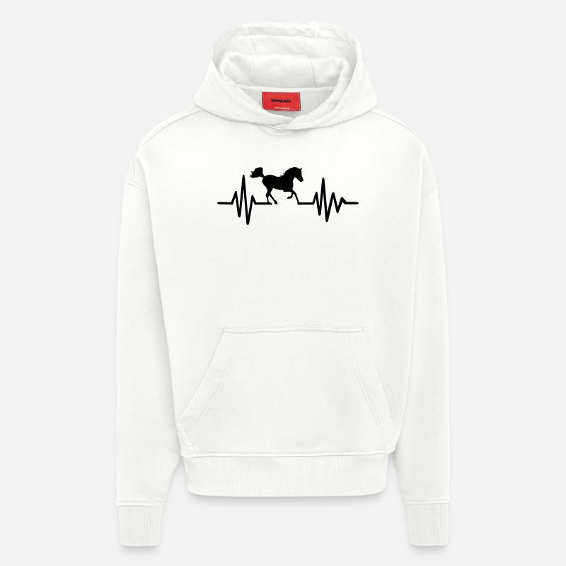 Cheval - Sweat à capuche bio épais oversize fabriqué en UE - OFF WHITE