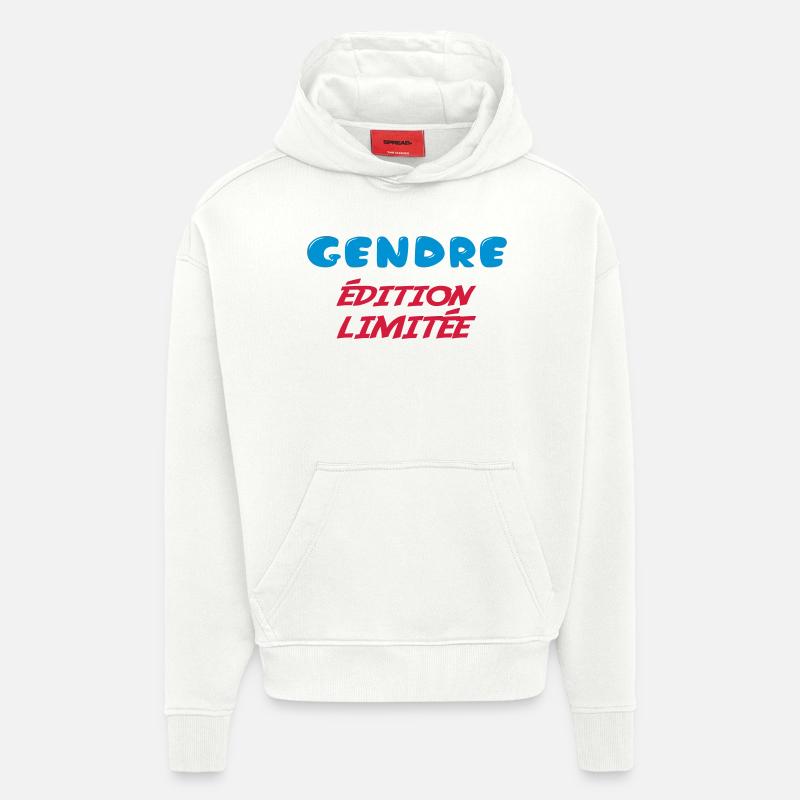 GENDRE édition limitée - Sweat à capuche bio épais oversize fabriqué en UE - OFF WHITE