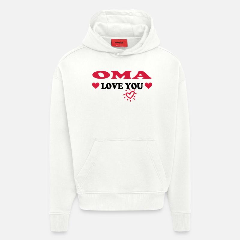 OMA liebe dich - Hoodie- made by SPREAD - OFF WHITE