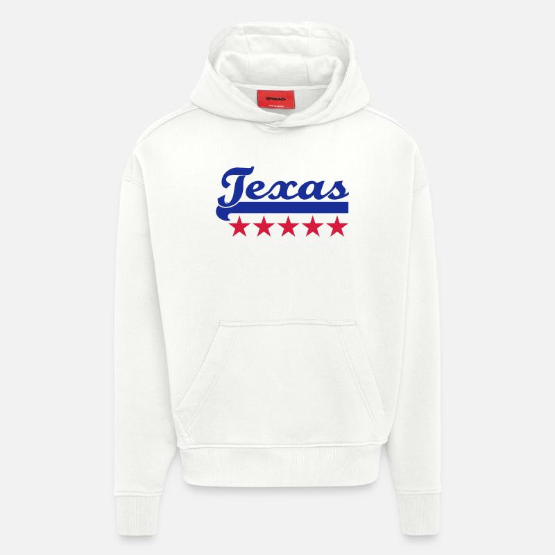 Texas - Sweat à capuche bio épais oversize fabriqué en UE - OFF WHITE