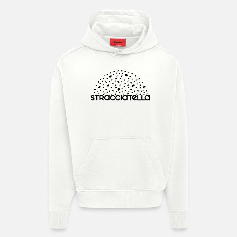 Stracciatella - Personnalisable - Sweat à capuche bio épais oversize fabriqué en UE - OFF WHITE