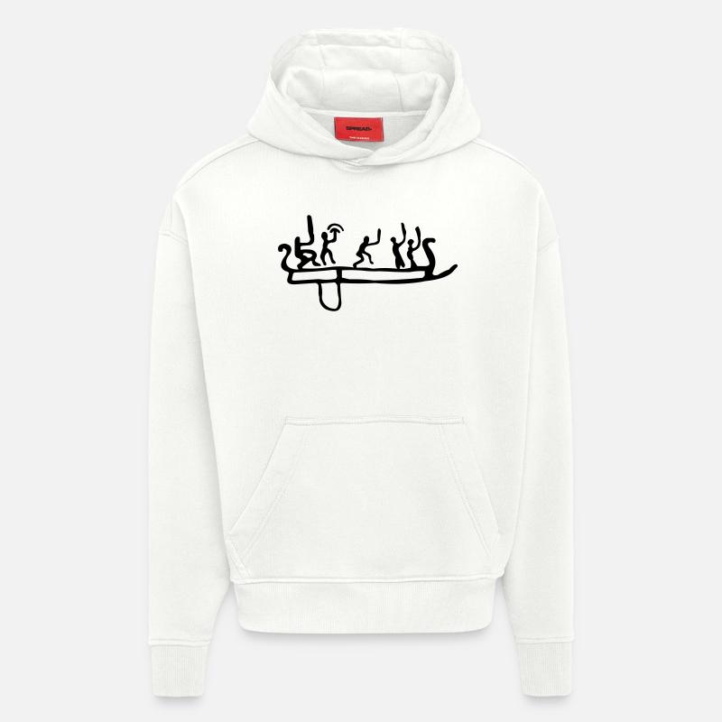 les vikings - Sweat à capuche bio épais oversize fabriqué en UE - OFF WHITE