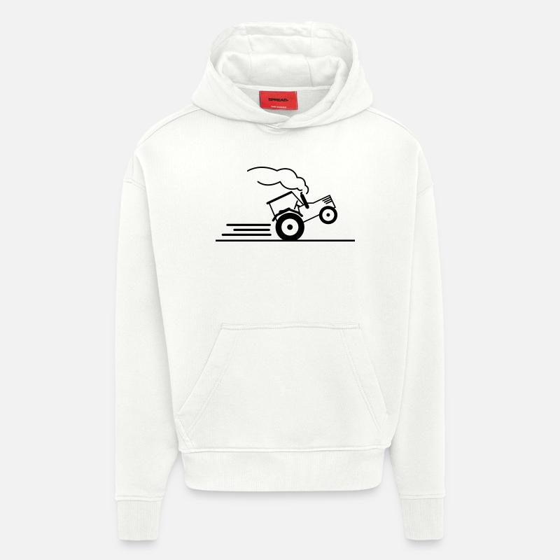 traktor_power_pull_f1 - Hoodie- made by SPREAD  - OFF WHITE