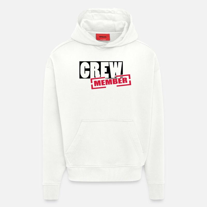 crew - Hoodie- made by SPREAD  - OFF WHITE