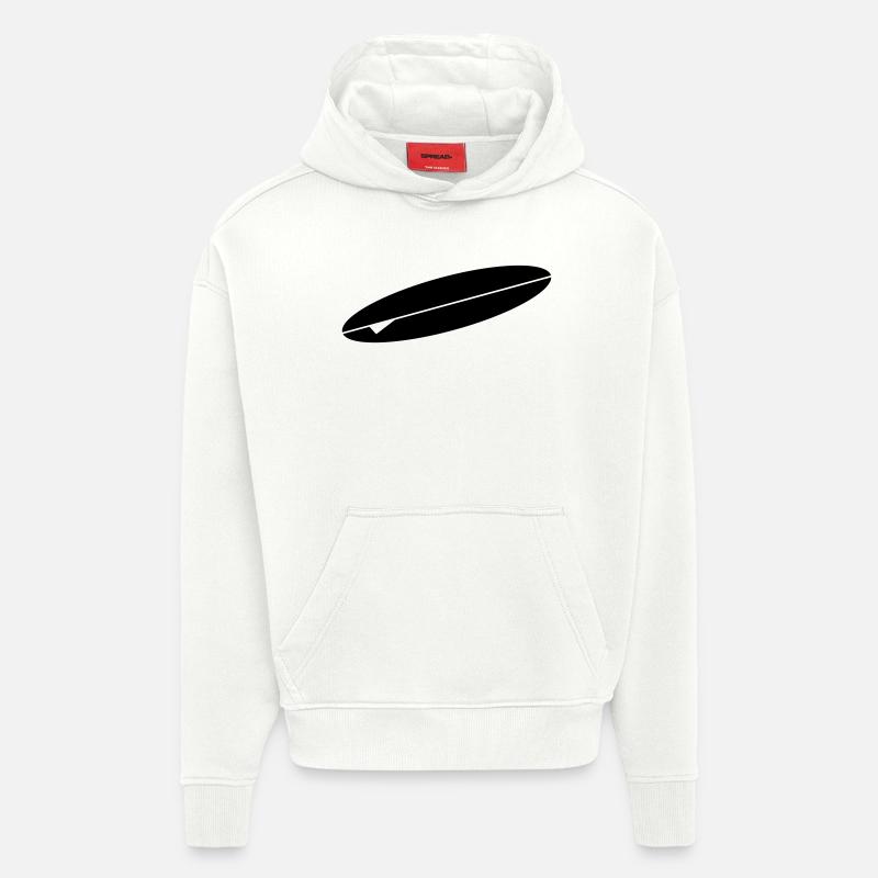 planche de surf - Sweat à capuche bio épais oversize fabriqué en UE - OFF WHITE