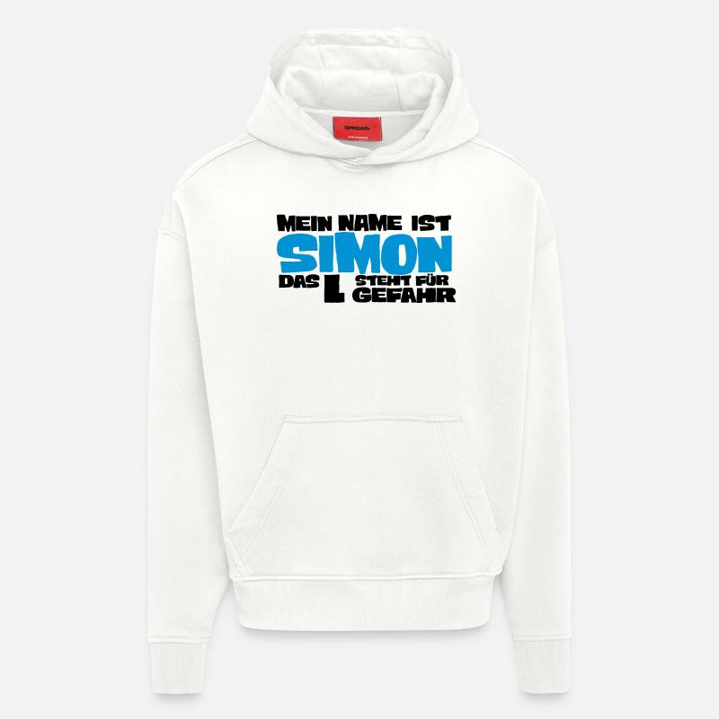 simon - Sweat à capuche bio épais oversize fabriqué en UE - OFF WHITE