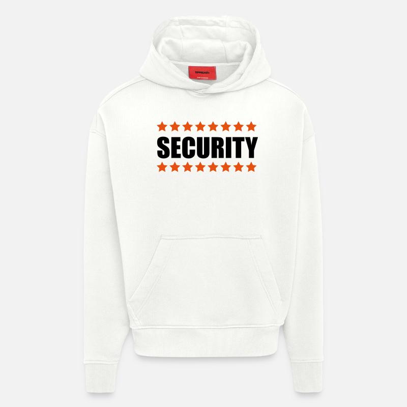 Security - Sweat à capuche bio épais oversize fabriqué en UE - OFF WHITE
