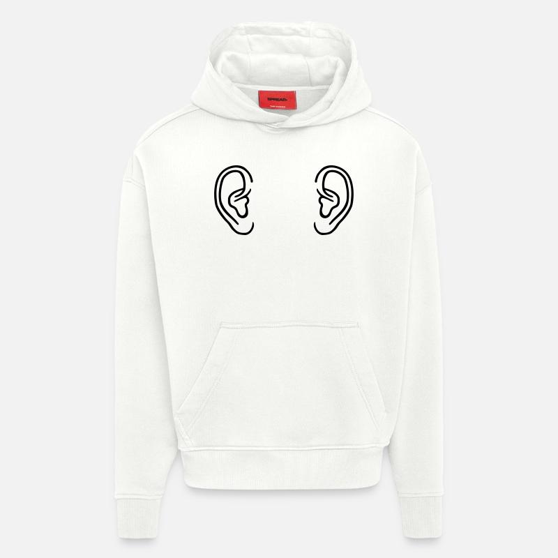 Korva - Heavyweight Oversized Organic huppari Made in EU - OFF WHITE