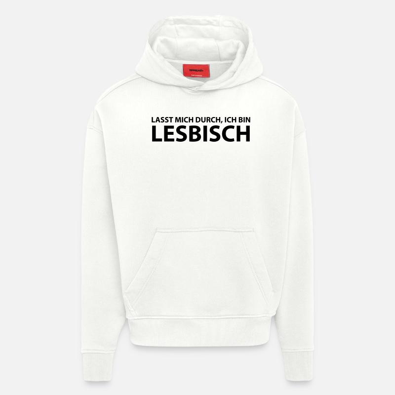 lesbisch - Hoodie- made by SPREAD  - OFF WHITE