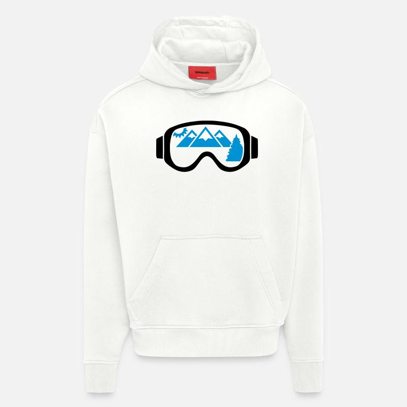 Skibrille - Hoodie- made by SPREAD  - OFF WHITE