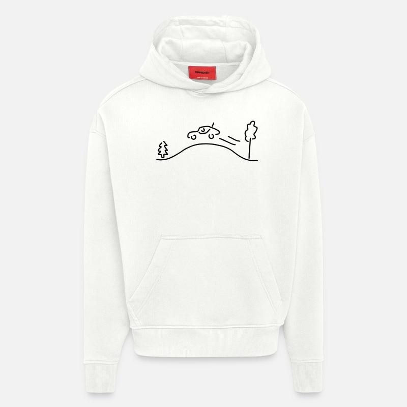 rallye-auto - Hoodie- made by SPREAD  - OFF WHITE