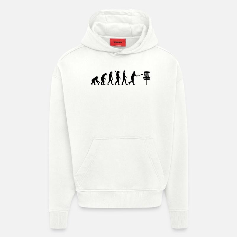 Evolution Disc Golf - Hoodie- made by SPREAD  - OFF WHITE