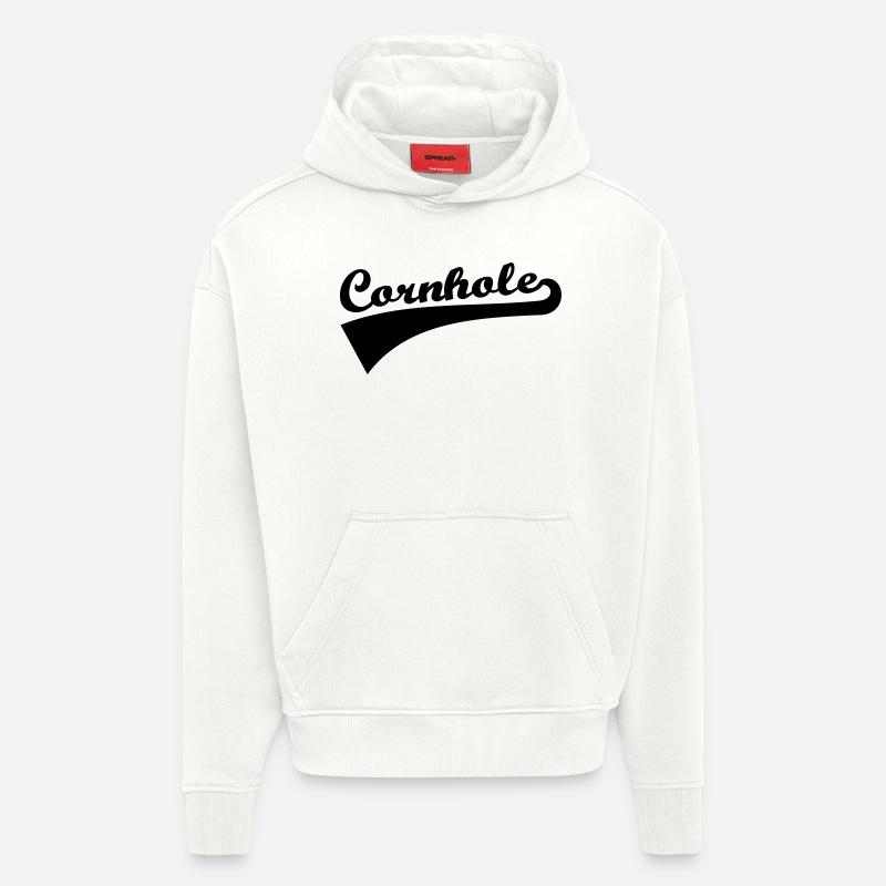 Cornhole - Sweat à capuche bio épais oversize fabriqué en UE - OFF WHITE
