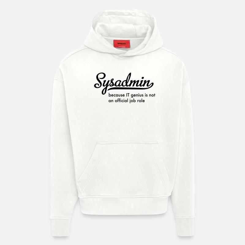 Administrateur système - Sweat à capuche bio épais oversize fabriqué en UE - OFF WHITE