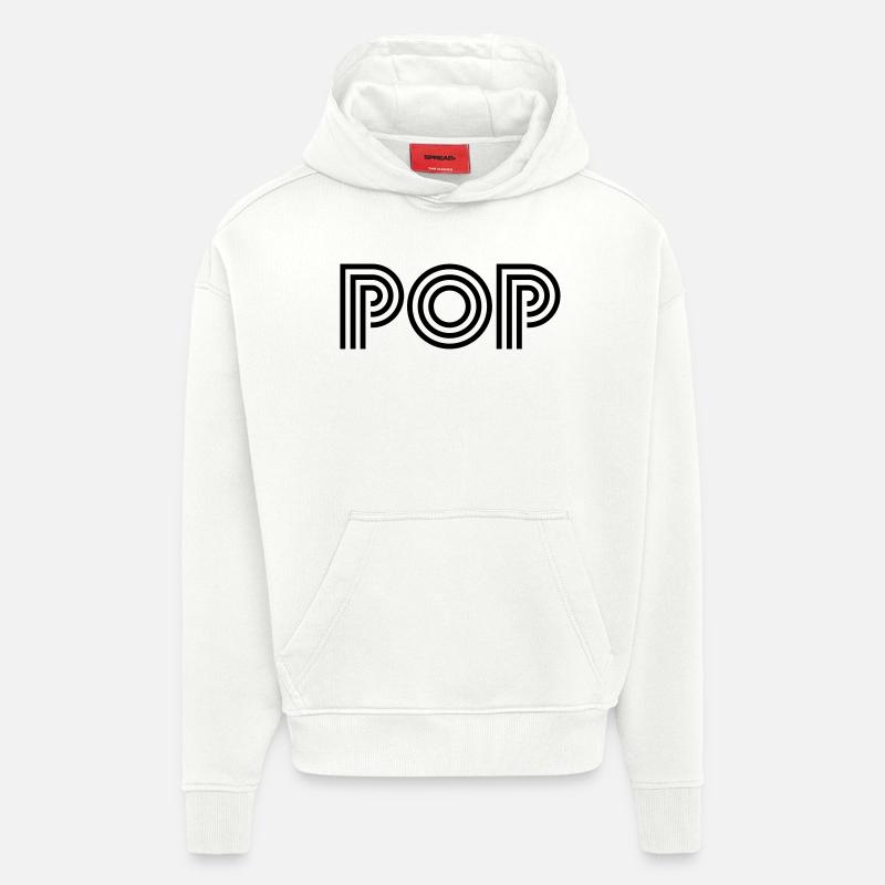 pop - Sweat à capuche bio épais oversize fabriqué en UE - OFF WHITE