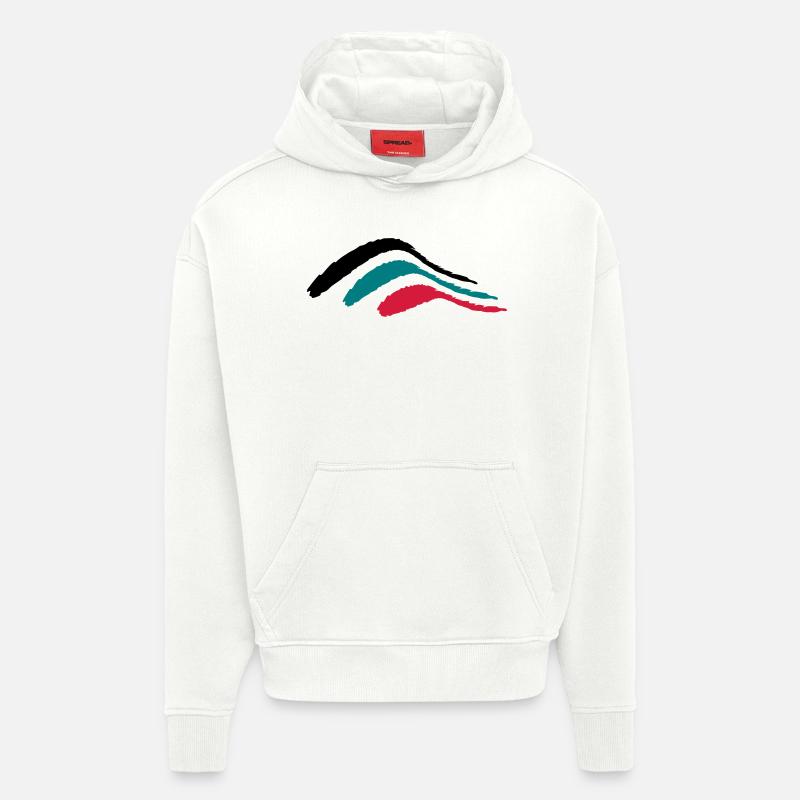 stripe bush_vec_3 fr - Sweat à capuche bio épais oversize fabriqué en UE - OFF WHITE
