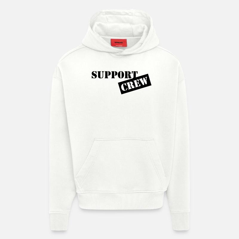 support crew - Sweat à capuche bio épais oversize fabriqué en UE - OFF WHITE