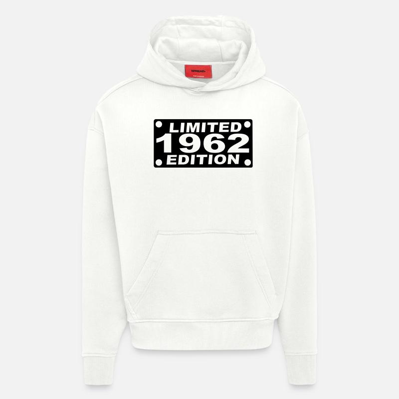 année 1962 limited edition - Sweat à capuche bio épais oversize fabriqué en UE - OFF WHITE