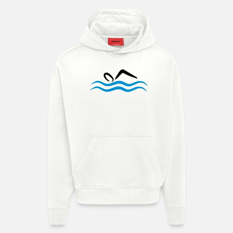 swimming - Hoodie- made by SPREAD  - OFF WHITE
