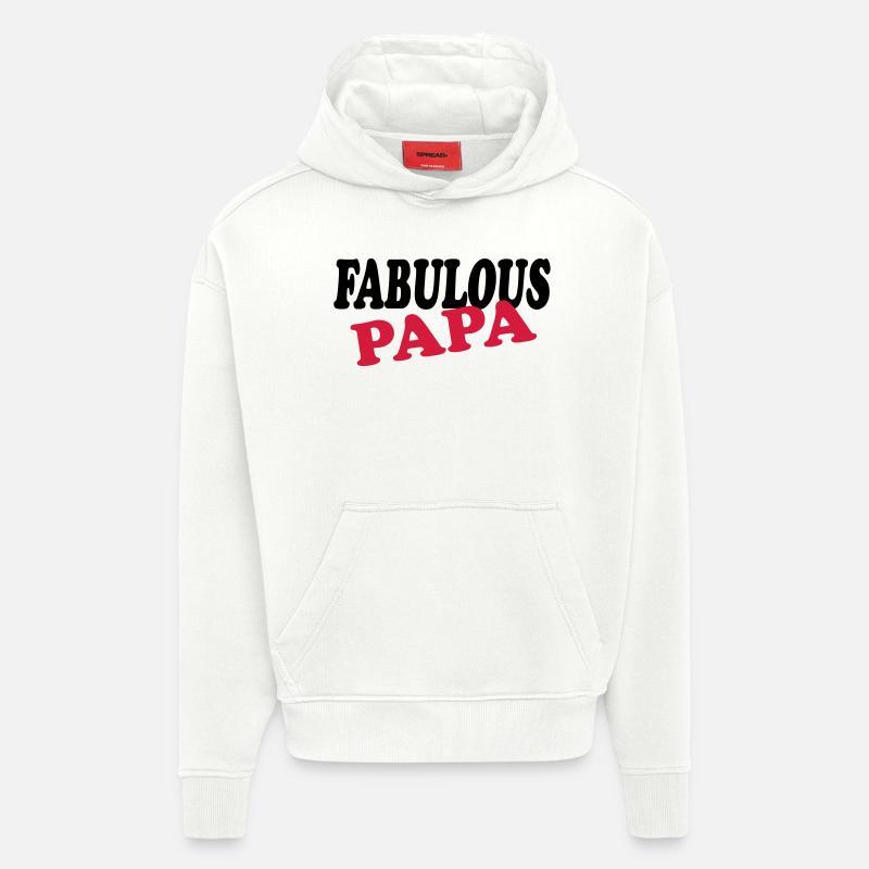Fabulous PAPA - Sweat à capuche bio épais oversize fabriqué en UE - OFF WHITE