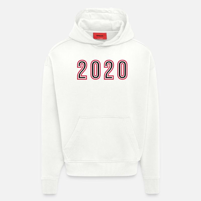 Numéro de l’année 2020 - Sweat à capuche bio épais oversize fabriqué en UE - OFF WHITE